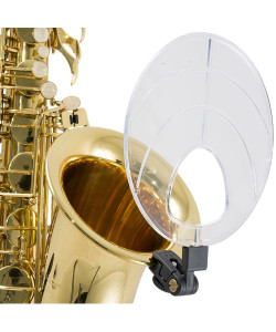 Muslady Saxophone Deflector Sound Deflector Shield Plastic with Mute & Reflect Sound Functions for Wind Instrument 